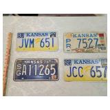 Kansas License Plate Collection 1976-2001 4 plates Kansas License Plate Collection 1976-2001 4 plates
