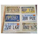 6 Kansas License Plate Collection 6 plates 6 Kansas License Plate Collection 6 plates