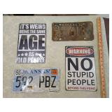 4 signs Kansas License Plate and Humorous Sign Collection 4 signs Kansas License Plate and Humorous Sign Collection