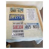5 signs Kansas License Plate Collection with Decor Signs 5 signs Kansas License Plate Collection with Decor Signs