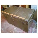 1940s Military Style Storage Trunk large box 1940s Military Style Storage Trunk large box