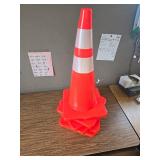 $80 6-Pack Traffic Cones 28in w/ Reflective Collars, PVC Base, Orange