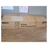 $90 Storage Racks - 2-Pack, 5-Tier Steel Shelving, 33.5x12.6x72, Black