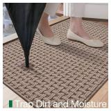 LUMI Washable Door Mat 32x48, Absorbent, Non-Slip Backing