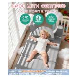 $150 YEFU 15pcs Modular Kids Play Couch for Toddler & Children, Grey