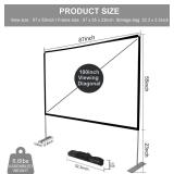 SKERELL Outdoor Projector Screen with Stand 100-Inch