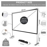 SKERELL Outdoor Projector Screen with Stand 100-Inch