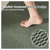$70 Sage Green Non-Slip Washable Rugs, Absorbent, Low-Pile Mats 36x48