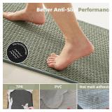 $70 Sage Green Non-Slip Washable Rugs, Absorbent, Low-Pile Mats 36x48