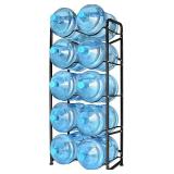 $60 5-Gallon Water Bottle Holder for 10 Bottles, 5-Tier Rack, Black