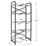 $60 5-Gallon Water Bottle Holder for 10 Bottles, 5-Tier Rack, Black