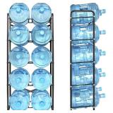 $60 5-Gallon Water Bottle Holder for 10 Bottles, 5-Tier Rack, Black