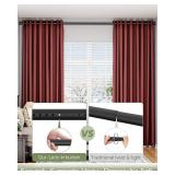 ALLZONE Tension Curtain Rod, 83-123 in, No-Drill, Non-Slip