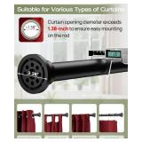 ALLZONE Tension Curtain Rod, 83-123 in, No-Drill, Non-Slip