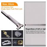 $50 Push Bar Panic Exit Device with Exterior Lever, Stainless Steel