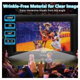 $120 Inflatable Movie Screen 20ft, Front/Rear Projection with Blower