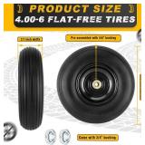 4.00-6 Flat-Free Tire & Wheel, 13in Wheelbarrow Wheels (2 pcs)