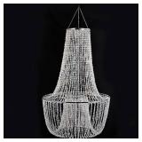 $100 FlavorThings French Empire Beaded Chandelier, 24W x 38H, Chain