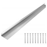 $70 4.9ft Roof Rain Diverter, Stainless Steel, 9 Holes, Nails Included