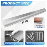 $70 4.9ft Roof Rain Diverter, Stainless Steel, 9 Holes, Nails Included