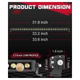 $76 OFFROADTOWN 30-Inch Single Row LED Light Bar 300W Spot