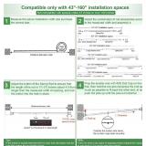 $50 Tension Curtain Rod No Drilling 83 160in Heavy Duty Matte Black