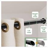 $50 Tension Curtain Rod No Drilling 83 160in Heavy Duty Matte Black
