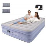 $54 Queen Air Mattress with Built-in Pump, 16-Inch Queen Airbed