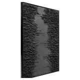 $140 Framed Black Canvas Wall Art, Modern Abstract Oil Paintings, 24' x 36'