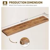 $54 Floating Wall Shelves, Set of 3, 1.5 Thick, Brown 10301BJP3BF