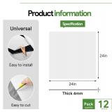 $76 24'x24' White Waterproof PVC Ceiling Tiles - Case of 12