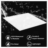 $76 24'x24' White Waterproof PVC Ceiling Tiles - Case of 12