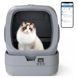 $126 Automatic Cat Litter Box with App Control & Weight Grey