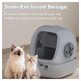 $126 Automatic Cat Litter Box with App Control & Weight Grey