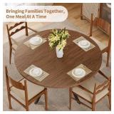 $135 42' Round Dining Table for 4 Farmhouse Kitchen Table with Storage