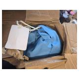 $96 AMMSUN Beach Cabana 6'x6' Canopy, Wood Poles, Sand Pockets, Blue