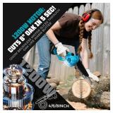 $110 2-in-1 Cordless Pole Saw & 8' Mini Chainsaw, 21V 4.0Ah
