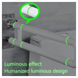 $67 28-Inch Flip-Up Toilet Grab Bar, Stainless Steel, ABS, White