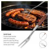 $50 FJNATINH Heavy-Duty Rosewood BBQ Tools Set: Spatula, Fork Tongs