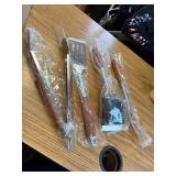 $50 FJNATINH Heavy-Duty Rosewood BBQ Tools Set: Spatula, Fork Tongs