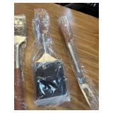 $50 FJNATINH Heavy-Duty Rosewood BBQ Tools Set: Spatula, Fork Tongs