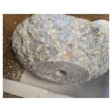 $256 Fossil Gray Marble Vessel Sink Hand-Carved Canoe-Shaped Sink