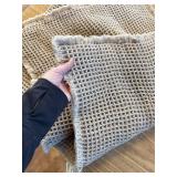 ZALL Tan Waffle Bath Mat, Non-Slip Long Runner, 24x60in