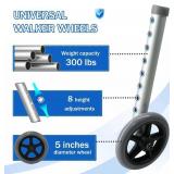 Universal Walker Wheels Replacement - 5in, for Walkers 1 Pair