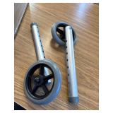 Universal Walker Wheels Replacement - 5in, for Walkers 1 Pair