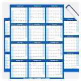 32x48 Wall Calendar 2026 Wet & Dry Erase Markers, Planner, Blue