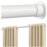 Tension Curtain Rod 64-120 in, Heavy Duty, No-Drill, White