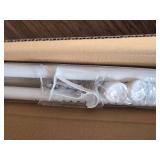 Tension Curtain Rod 64-120 in, Heavy Duty, No-Drill, White