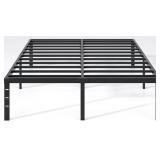 $57 14 Inch Queen Size Metal Bed Frame with Storage, Easy Assembly
