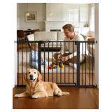 $90 Babelio Extra Wide Gate PressGuard P7, 29-55 Auto Close, Black